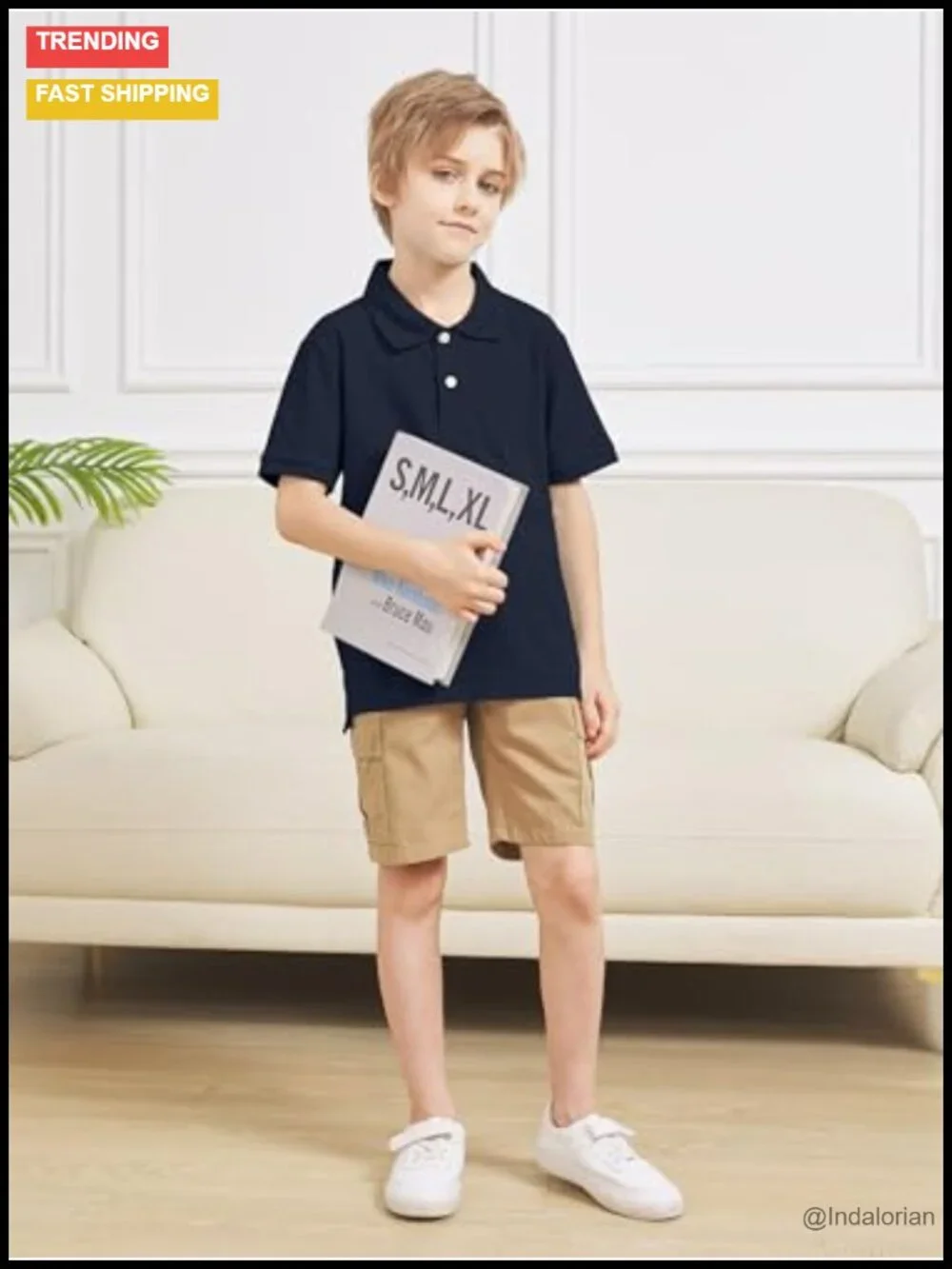 3-Pack Boys Cotton Polo Shirts School Uniform Short Sleeve